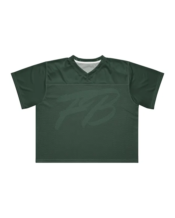 Boxy Jersey in Moss