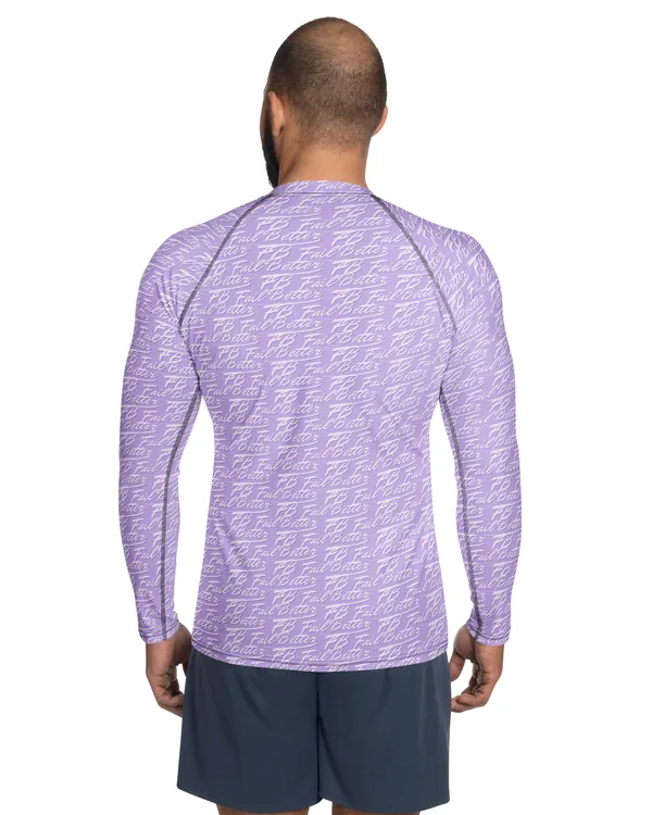 Compression Shirt in Lilac, worn, from behind
