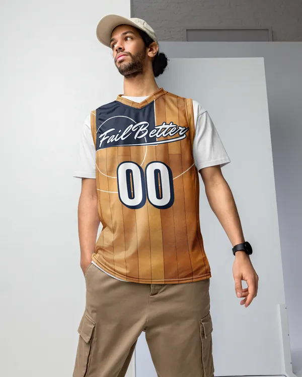 Court Vest in Hardwood, worn