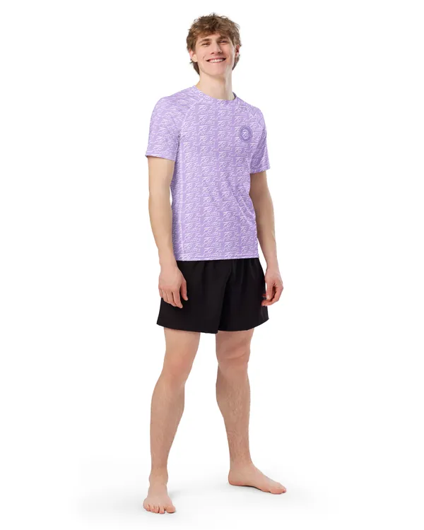 Game Undershirt in Lilac, worn