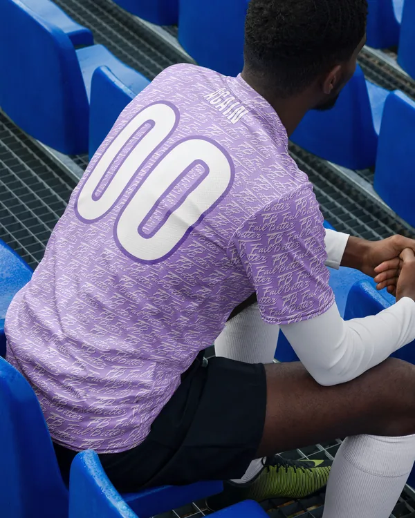 The back of the Match Jersey in Lilac: AGAIN 00