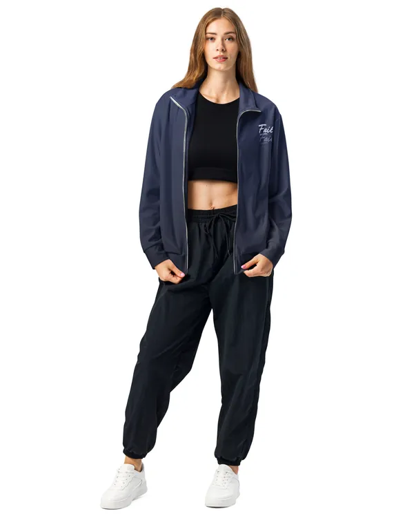 Track Jacket in Dusk, worn