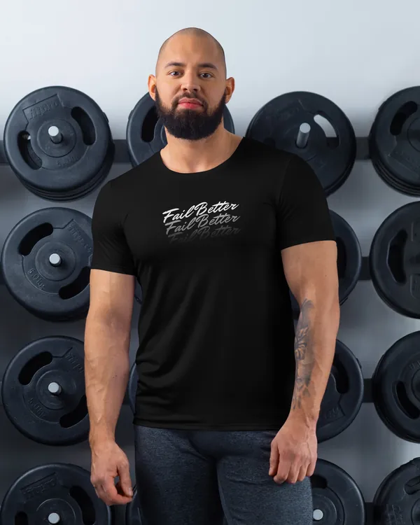 Training Tee in Echo, worn